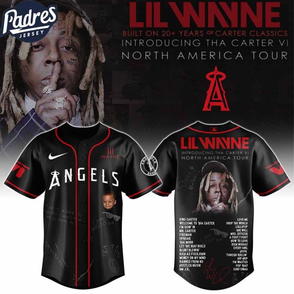 Los Angeles Angels MLB x Lil Wayne Tha Carter VI Tour Custom Baseball Jersey 1