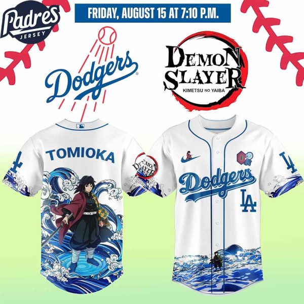 Los Angeles Dodgers Demon Slayer Tomioka Giyu Jersey 2025