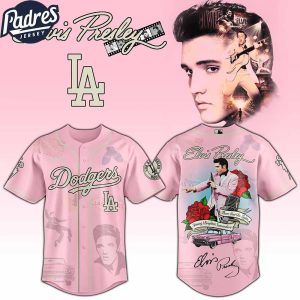 Los Angeles Dodgers MLB x Elvis Presley Custom Baseball Jersey