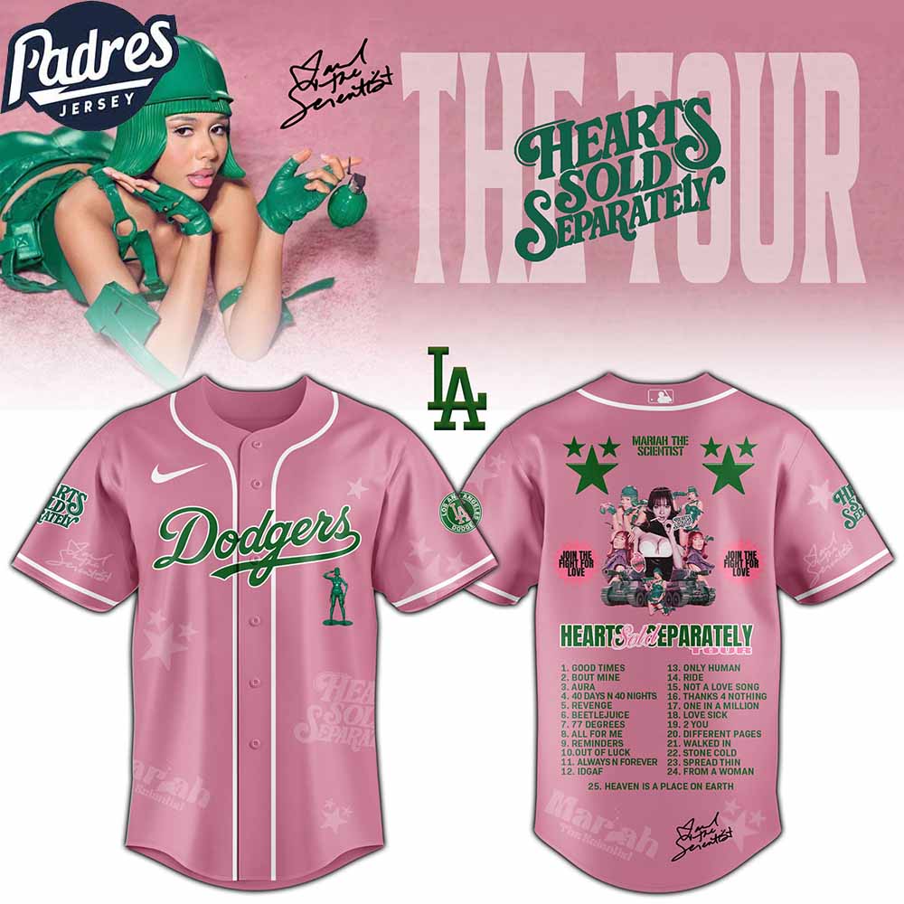 Los Angeles Dodgers MLB x Mariah the Scientist Tour Custom Baseball Jersey Los Angeles Dodgers MLB x Mariah the Scientist Tour Custom Baseball Jersey