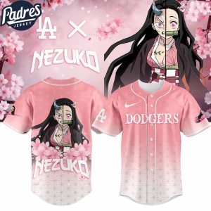 Los Angeles Dodgers vs Demon slayer Kamado Nezuko Jersey