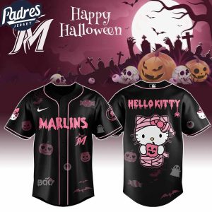 Miami Marlins MLB x Hello Kitty Cosplay Halloween Baseball Jersey