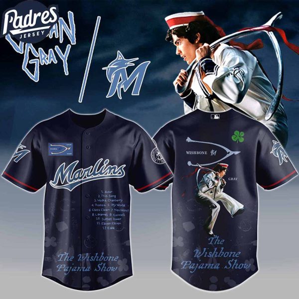 Miami Marlins MLB x The Wishbone Pajama Show Custom Baseball Jersey