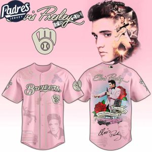 Milwaukee Brewers MLB x Elvis Presley Custom Baseball Jersey