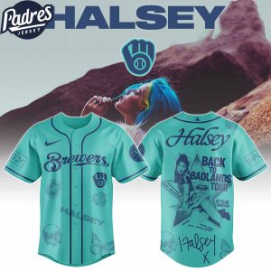 Milwaukee Brewers MLB x Halsey Back to Badlands Tour Custom Baseball Jersey