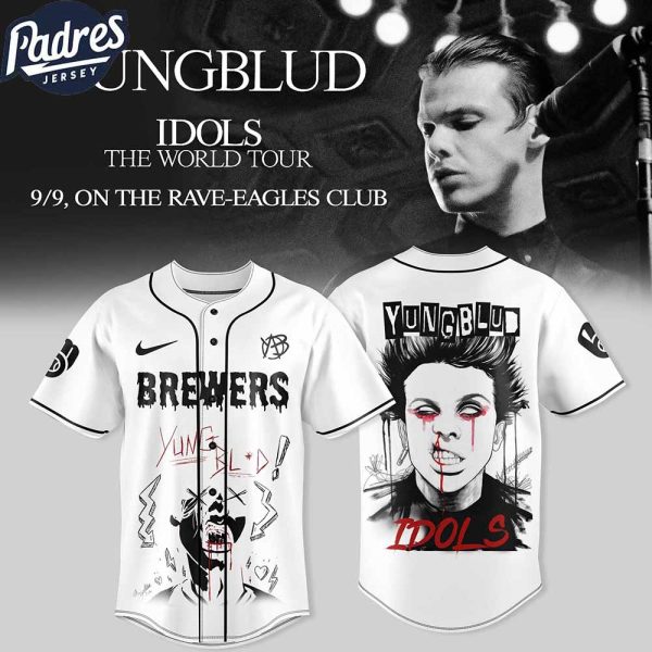 Milwaukee Brewers X YUNGBLUD IDOLS THE WORLD TOUR Baseball Jersey
