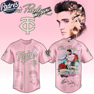 Minnesota Twins MLB x Elvis Presley Custom Baseball Jersey