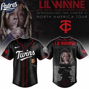 Minnesota Twins MLB x Lil Wayne Tha Carter VI Tour Custom Baseball Jersey 1