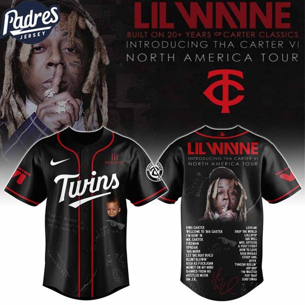 Minnesota Twins MLB x Lil Wayne Tha Carter VI Tour Custom Baseball Jersey 1