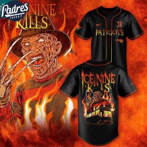 New England Patriots Ice Nine Kills Tour 2025 Celebration Freddy Krueger Baseball Jersey
