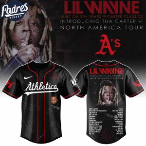 Oakland Athletics MLB x Lil Wayne Tha Carter VI Tour Custom Baseball Jersey 1