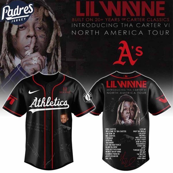 Oakland Athletics MLB x Lil Wayne Tha Carter VI Tour Custom Baseball Jersey 1