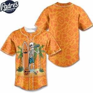 Orange Halloween Ghost Pumkin Premium Quality Baseball Jersey