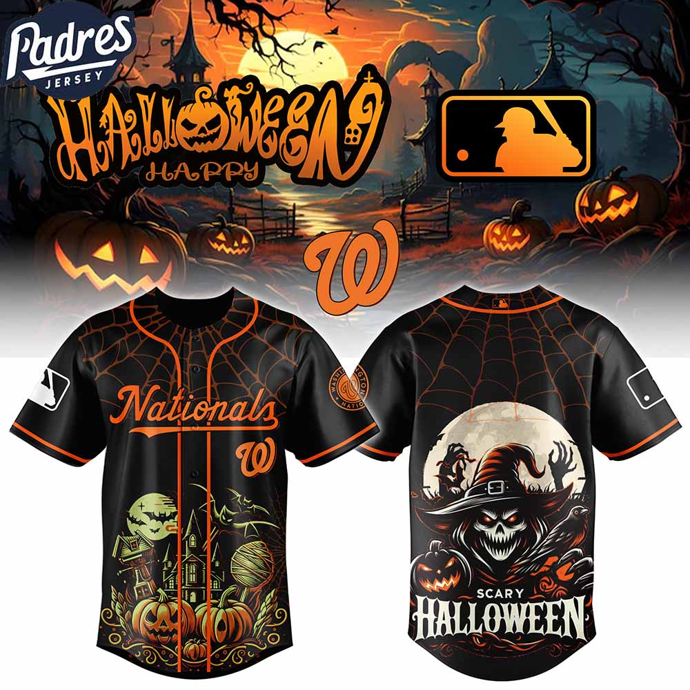 Padres Washington Nationals MLB x Halloween Custom Baseball Jersey Padres Washington Nationals MLB x Halloween Custom Baseball Jersey