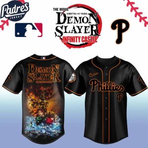 Philadelphia Phillies MLB x Demon Slayer Custom Baseball Jersey 2025