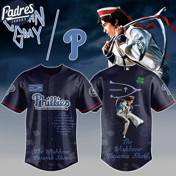 Philadelphia Phillies MLB x The Wishbone Pajama Show Custom Baseball Jersey