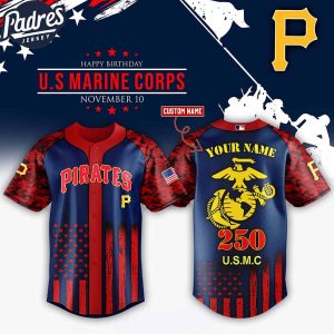 Pittsburgh Pirates MLB x USMC 250th Custom Baseball Jersey