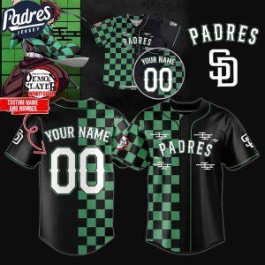 San Diego Padres MLB x Demon Slayer Custom Baseball Jersey 2025 1