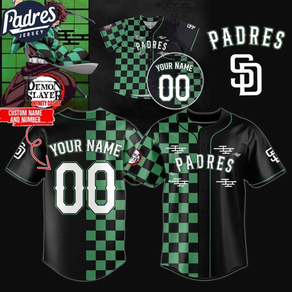 San Diego Padres MLB x Demon Slayer Custom Baseball Jersey 2025 1