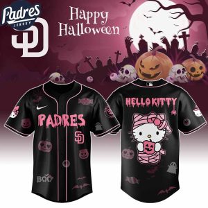 San Diego Padres MLB x Hello Kitty Cosplay Halloween Baseball Jersey