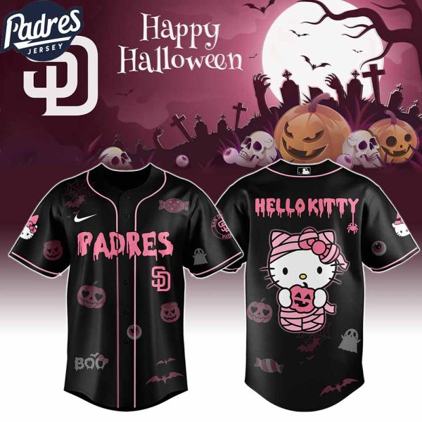 San Diego Padres MLB x Hello Kitty Cosplay Halloween Baseball Jersey