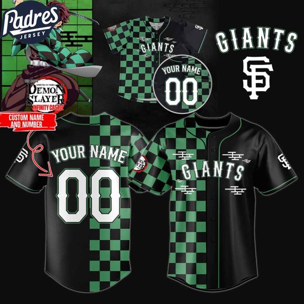 San Francisco Giants MLB x Demon Slayer Custom Baseball Jersey 2025 1