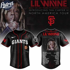 San Francisco Giants MLB x Lil Wayne Tha Carter VI Tour Custom Baseball Jersey