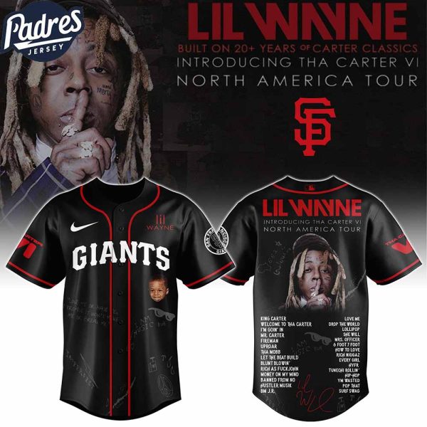San Francisco Giants MLB x Lil Wayne Tha Carter VI Tour Custom Baseball Jersey