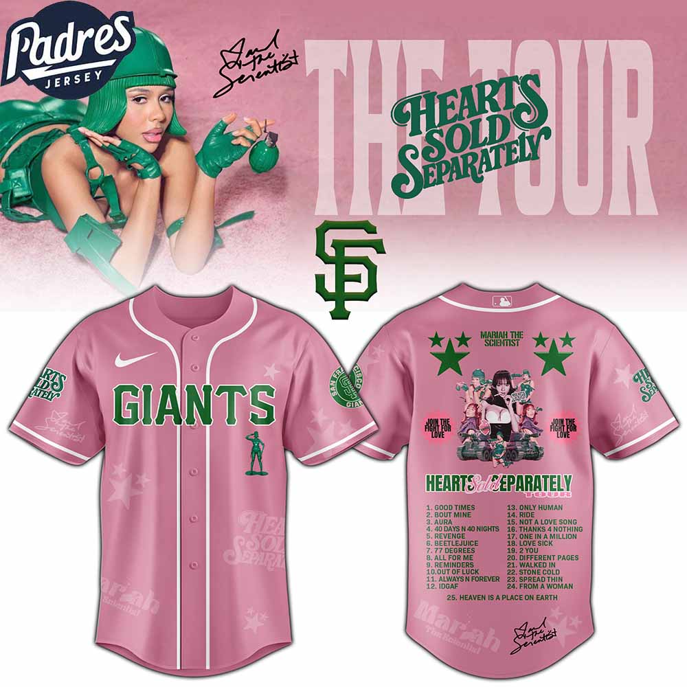 San Francisco Giants MLB x Mariah the Scientist Tour Custom Baseball Jersey San Francisco Giants MLB x Mariah the Scientist Tour Custom Baseball Jersey