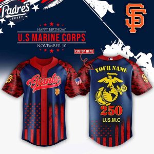 San Francisco Giants MLB x USMC 250th Custom Baseball Jersey