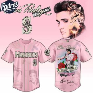 Seattle Mariners MLB x Elvis Presley Custom Baseball Jersey