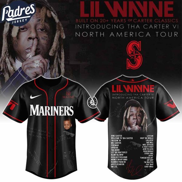 Seattle Mariners MLB x Lil Wayne Tha Carter VI Tour Custom Baseball Jersey