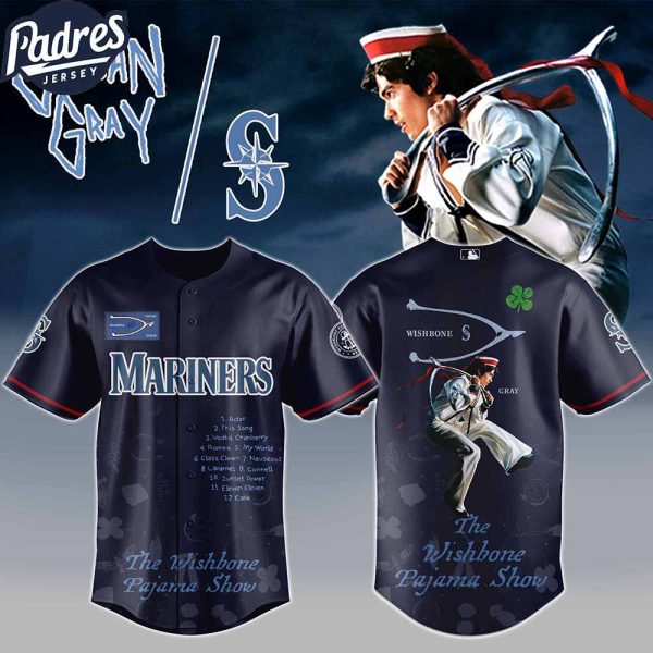 Seattle Mariners MLB x The Wishbone Pajama Show Custom Baseball Jersey