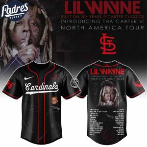 St Louis Cardinals MLB x Lil Wayne Tha Carter VI Tour Custom Baseball Jersey