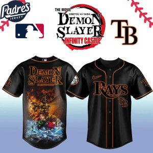 Tampa Bay Rays MLB x Demon Slayer Custom Baseball Jersey 2025