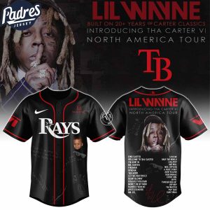 Tampa Bay Rays MLB x Lil Wayne Tha Carter VI Tour Custom Baseball Jersey