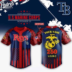 Tampa Bay Rays MLB x USMC 250th Custom Baseball Jersey
