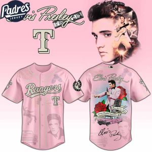 Texas Rangers MLB x Elvis Presley Custom Baseball Jersey