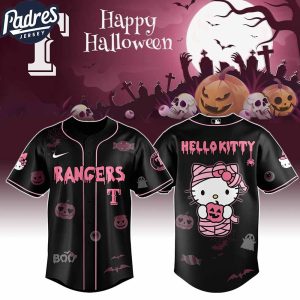 Texas Rangers MLB x Hello Kitty Cosplay Halloween Baseball Jersey