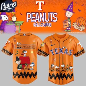 Texas Rangers Peanuts 75th Anniversary Celebrate 2025 Halloween Baseball Jersey