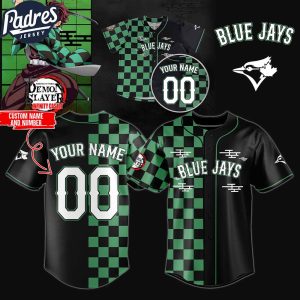 Toronto Blue Jays MLB x Demon Slayer Custom Baseball Jersey 2025 1