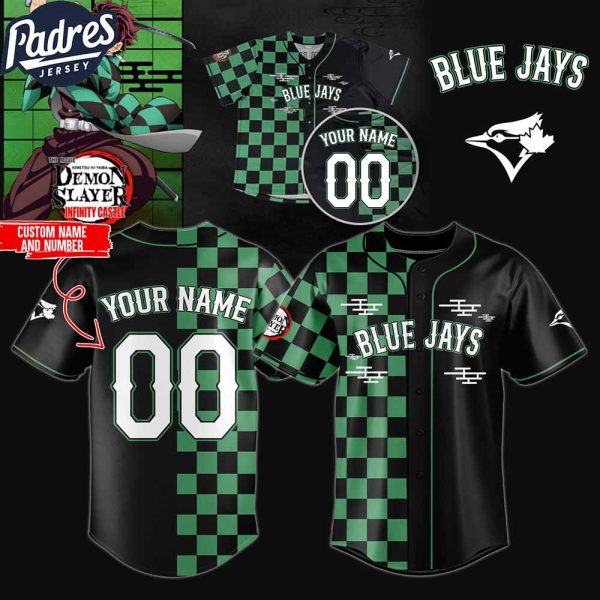 Toronto Blue Jays MLB x Demon Slayer Custom Baseball Jersey 2025 1