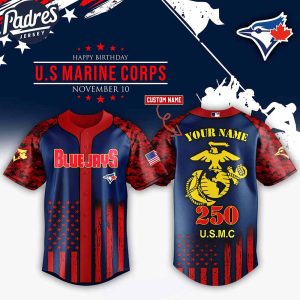 Toronto Blue Jays MLB x USMC 250th Custom Baseball Jersey