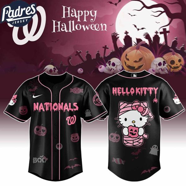 Washington Nationals MLB x Hello Kitty Cosplay Halloween Baseball Jersey