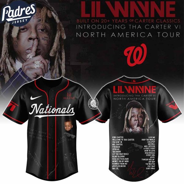 Washington Nationals MLB x Lil Wayne Tha Carter VI Tour Custom Baseball Jersey
