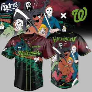 Washington Nationals Scooby Doo 2025 Halloween Mystery Inc Baseball Jersey