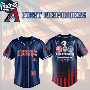 Arizona Diamondbacks First Responders Fire Dept Police EMS 2025 Custom Baseball Jersey