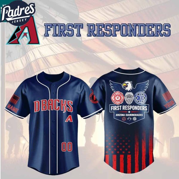 Arizona Diamondbacks First Responders Fire Dept Police EMS 2025 Custom Baseball Jersey