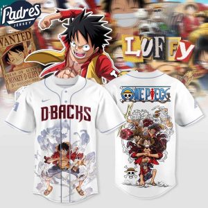 Arizona Diamondbacks MLB x One Piece Monkey D Luffy 2025 Baseball Jersey