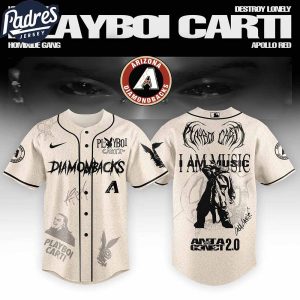Arizona Diamondbacks MLB x Playboi Carti Antagonist Tour Custom Baseball Jersey